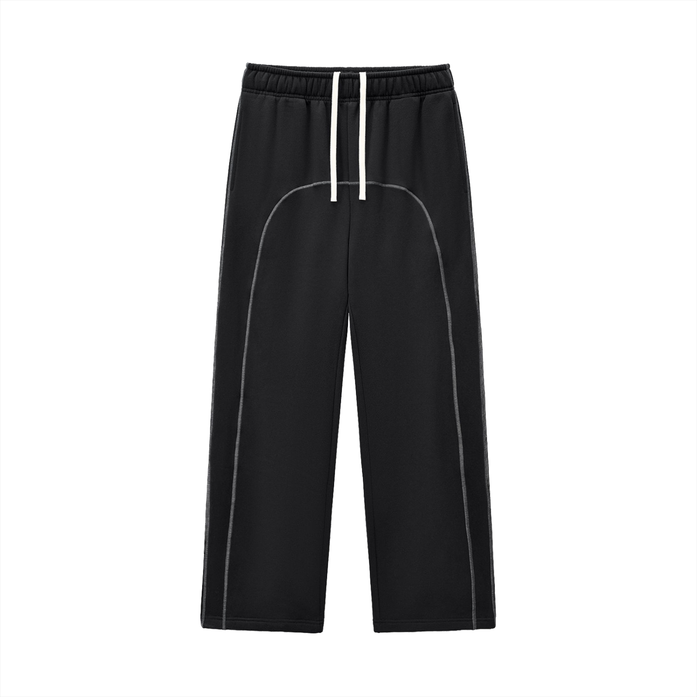 Pantalon de survêtement en polaire à surpiqûres contrastées