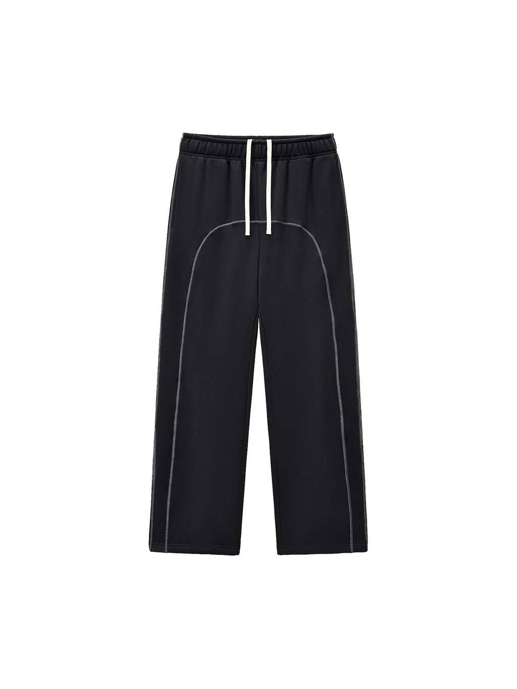 Pantalon de survêtement en polaire à surpiqûres contrastées