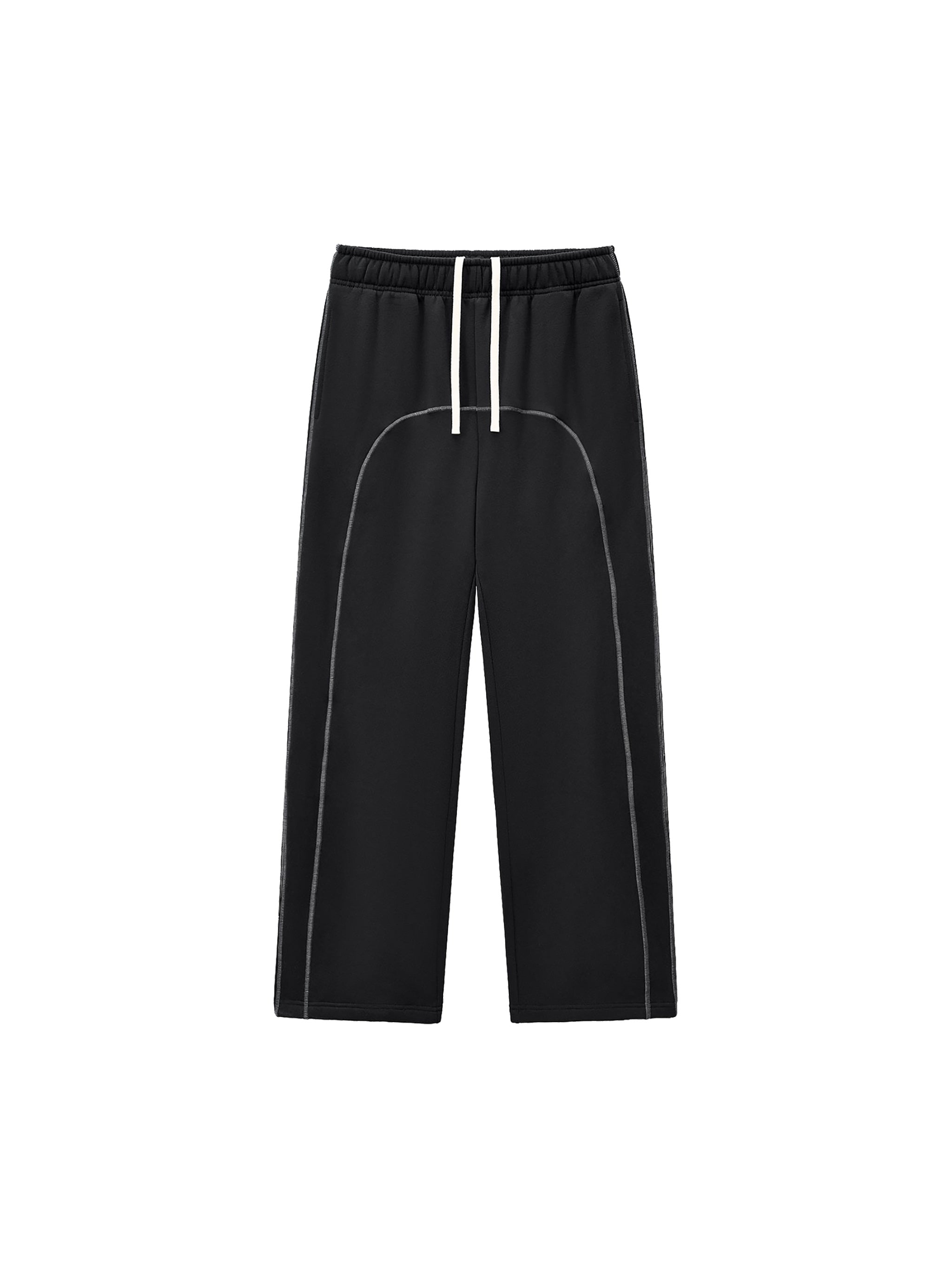 Pantalon de survêtement en polaire à surpiqûres contrastées